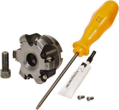 Kennametal - 2" Cut Diam, 3/4" Arbor Hole, 4.3mm Max Depth of Cut, 30° Indexable Chamfer & Angle Face Mill - 6 Inserts, HNGJ 0604... Insert, Series Dodeka - Eagle Tool & Supply