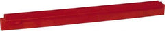 Vikan - 20" Rubber Blade Squeegee Refill - Double Edge, Red, Plastic Holder - Eagle Tool & Supply