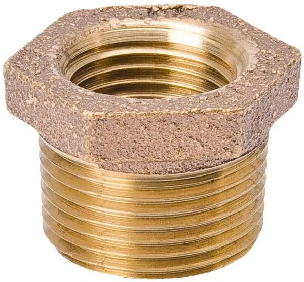 Value Collection - Class 125, 1 x 3/4" Internal Pipe, Red Brass Hex Bushing - MPT - Eagle Tool & Supply