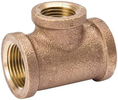 Value Collection - Class 125, 1 x 3/4" Internal Pipe, Red Brass Tee - MPT - Eagle Tool & Supply