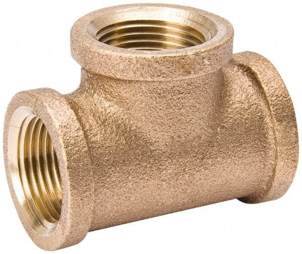 Value Collection - Class 125, 3/8" Internal Pipe, Red Brass Tee - MPT - Eagle Tool & Supply