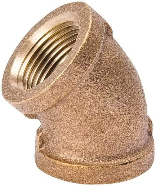Value Collection - Class 125, 1/2" Internal Pipe, Red Brass 45° Elbow - MPT - Eagle Tool & Supply