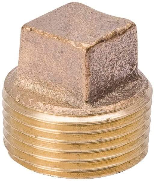 Value Collection - Class 125, 1" Internal Pipe, Red Brass Plug - MPT - Eagle Tool & Supply