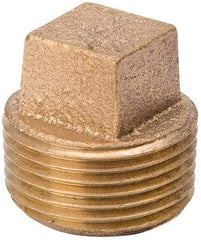 Value Collection - Class 125, 1/2" Internal Pipe, Red Brass Plug - MPT - Eagle Tool & Supply