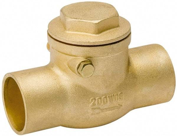 Value Collection - 3/4" Brass Check Valve - Check Swing, C x C, 200 WOG - Eagle Tool & Supply