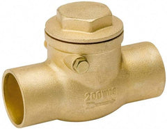 Value Collection - 3/4" Brass Check Valve - Check Swing, C x C, 200 WOG - Eagle Tool & Supply