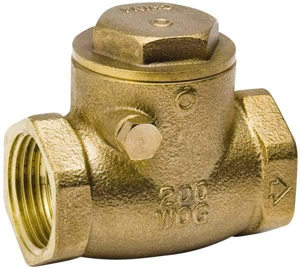 Value Collection - 1-1/2" Brass Check Valve - Check Swing, IPS, 200 WOG - Eagle Tool & Supply