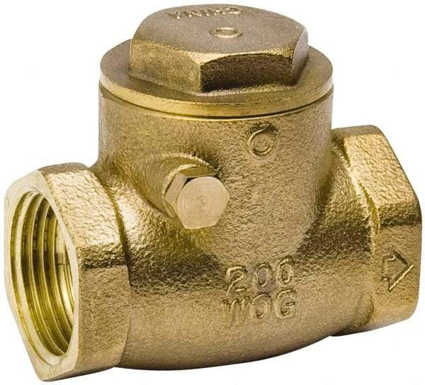 Value Collection - 3/4" Brass Check Valve - Check Swing, IPS, 200 WOG - Eagle Tool & Supply