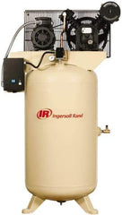 Ingersoll-Rand - 5 hp, 80 Gal Stationary Electric Vertical Air Compressor - Three Phase, 175 Max psi, 14 CFM, 230 Volt - Eagle Tool & Supply