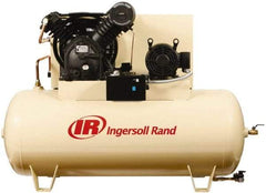 Ingersoll-Rand - 10 hp, 120 Gal Stationary Electric Horizontal Screw Air Compressor - Three Phase, 175 Max psi, 35 CFM, 230 Volt - Eagle Tool & Supply