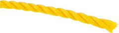 Value Collection - 2,400' Max Length Polypropylene Twisted Rope - 1/4" Diam, 141 Lb Capacity - Eagle Tool & Supply