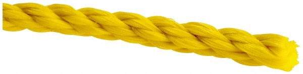 Value Collection - 1,200' Max Length Polypropylene Twisted Rope - 1/4" Diam, 141 Lb Capacity - Eagle Tool & Supply