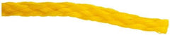 Value Collection - 1,000' Max Length Polypropylene Hollow Braid Flexible Rope - 1/4" Diam, 124 Lb Capacity - Eagle Tool & Supply