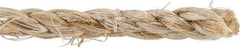 Value Collection - 2,400' Max Length Sisal Twisted Rope - 1/4" Diam, 48 Lb Capacity - Eagle Tool & Supply