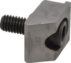 Mitee-Bite - 3/8-16 Screw Thread, 1" Wide x 1/4" High, Serrated Steel Machinable Style Screw Mount Toe Clamp - 6,000 Lb Holding Force, 30 Lb Ft Torque, 0.71" Long Extension, 0.05" Throw, 4 Clamps in Package - Eagle Tool & Supply