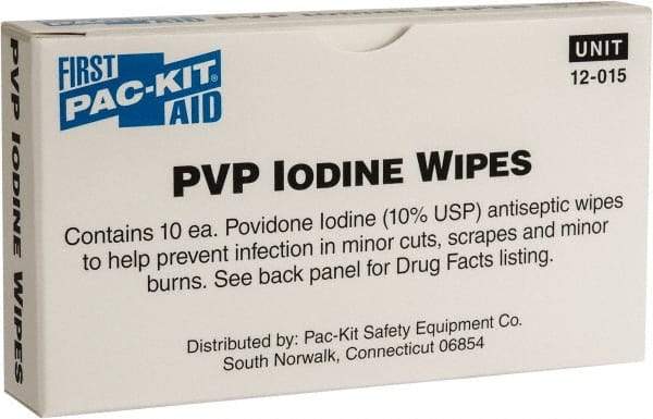 Medique - Antiseptic Wipe - Box, PVP Iodine, Unitized Kit Packing - Eagle Tool & Supply