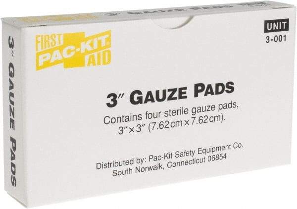 Medique - 3" Long x 3" Wide, General Purpose Pad - Yellow - Eagle Tool & Supply