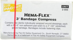 Medique - 3" Long x 3" Wide, General Purpose Compress - Yellow, Compress Bandage - Eagle Tool & Supply