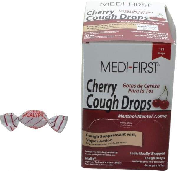 Medique - Cherry Flavor Medi-First Cough Drops Lozenges - Sore Throat Relief - Eagle Tool & Supply