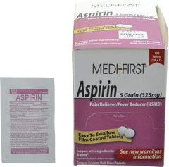 Medique - Medi-First Aspirin Tablets - Headache & Pain Relief - Eagle Tool & Supply