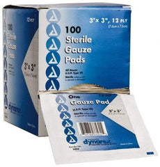 Medique - 3" Long x 3" Wide, General Purpose Pad - Gauze Bandage - Eagle Tool & Supply