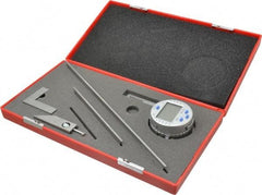 SPI - (1) 360, (2) 180 and (4) 90° Measuring Range, Digital Protractor - 30.00 Resolution per sec, Accuracy Up to 5 per min, 1.5V Battery Included - Eagle Tool & Supply