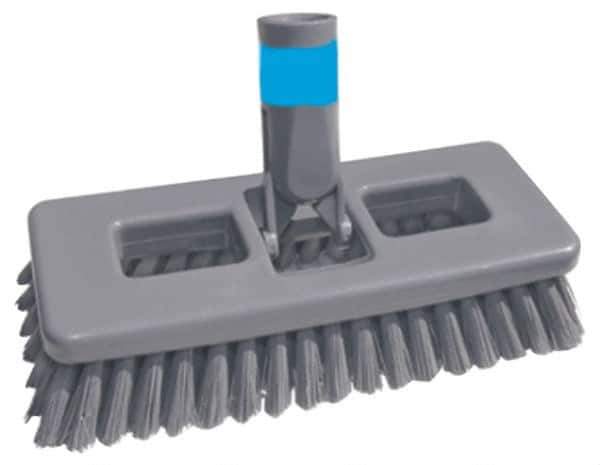 Unger - 1" Bristle Length, Polypropylene Scrub Brush - 8" Long x 3" Wide Head, 8-1/2" OAL, Plastic Block - Eagle Tool & Supply