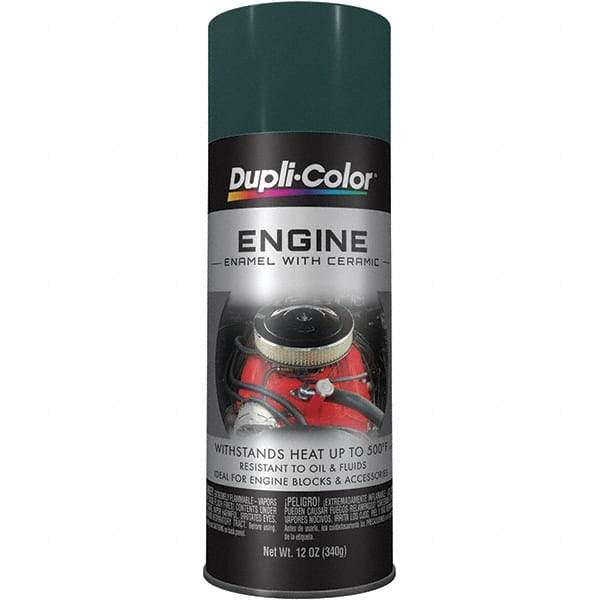 Dupli-Color - 12 oz Racing Green Automotive Heat Resistant Paint - Gloss Finish, 500°F Max Temp, Comes in Aerosol Can - Eagle Tool & Supply