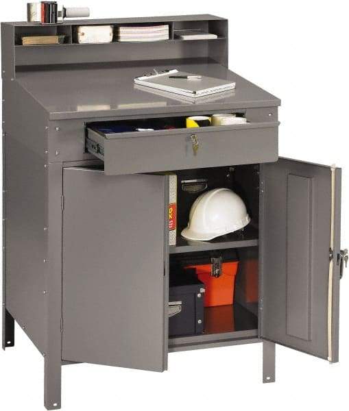 Tennsco - Stationary Shop Desks Type: Foreman's Desk Width (Inch): 34-1/2 - Eagle Tool & Supply
