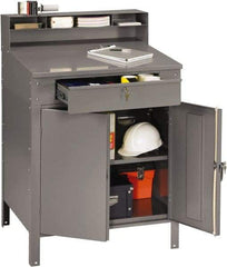 Tennsco - Stationary Shop Desks Type: Foreman's Desk Width (Inch): 34-1/2 - Eagle Tool & Supply