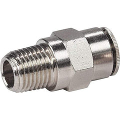 Dynabrade - Male NPT Pneumatic Hose Press-On Swivel Fitting - 3/8" Hose ID - Eagle Tool & Supply