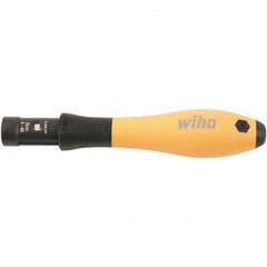 Wiha - 1 Piece, 0.04 to 0.46 N/m, Adjustable Torque Limiting Screwdriver - 4" OAL, 1/4" Drive - Eagle Tool & Supply