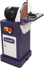 Palmgren - 16" Diam, 1,750 RPM, Single Phase Disc Sanding Machines - 18-9/16" Long Table x 8-1/2" Table Width, 27-27/32" Overall Length x 44-7/16" Overall Height - Eagle Tool & Supply