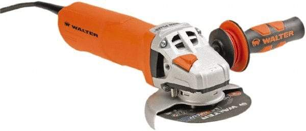 WALTER Surface Technologies - 5" Wheel Diam, 10,500 RPM, Corded Angle & Disc Grinder - 5/8-11 Spindle - Eagle Tool & Supply