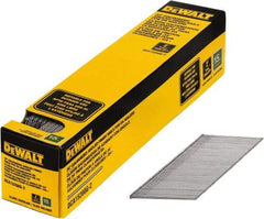 DeWALT - 15 Gauge 2" Long Finishing Nails for Power Nailers - Steel, Galvanized Finish, Smooth Shank, Angled Stick Collation, Round Head, Chisel Point - Eagle Tool & Supply