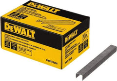 DeWALT - 3/8" Long x 0.0438" Wide, 19 Gauge Crowned Construction Staple - Steel, Galvanized Finish - Eagle Tool & Supply