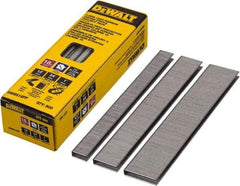 DeWALT - 1/2" Long x 0.05" Wide, 18 Gauge Crowned Construction Staple - Steel, Galvanized Finish, Chisel Point - Eagle Tool & Supply