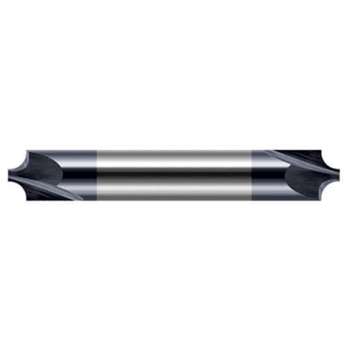 Corner Rounding End Mills - 0.2500″ (1/4″) Radius × 0.1070″ Pilot Diameter Carbide 5° Flare Corner Rounding End Mill DE, 2 Flutes, AlTiN Coated - Exact Industrial Supply