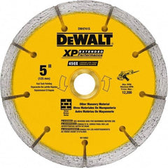 DeWALT - 5" Diam x 7/8" Hole x 1/4" Thick, I Hardness, Surface Grinding Wheel - Diamond, Type 1, Fine Grade - Eagle Tool & Supply