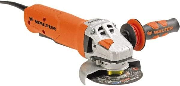 WALTER Surface Technologies - 4" Wheel Diam, 10,500 RPM, Corded Angle & Disc Grinder - 5/8-11 Spindle - Eagle Tool & Supply