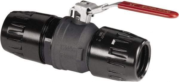 Transair - 7/8" ID, 25mm OD, Lockable Ball Valve - Brass, 232 psi Working Pressure - Eagle Tool & Supply