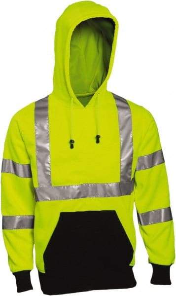 Tingley - Size 2XL, Lime, High Visibility, Long Sleeve SweatPocket, - 56 to 58" Chest, 1 Pocket, Polyester - Eagle Tool & Supply