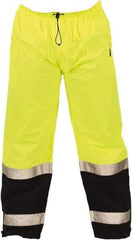 Tingley - Size 2XL Polyurethane on 75 Denier Ripstop Polyester High-Visibility Pants - Snap Closure, No Pockets, 48" to 50" Waist, 32" Inseam, Yellow/Green, ANSI 107-2015 Class E - Eagle Tool & Supply