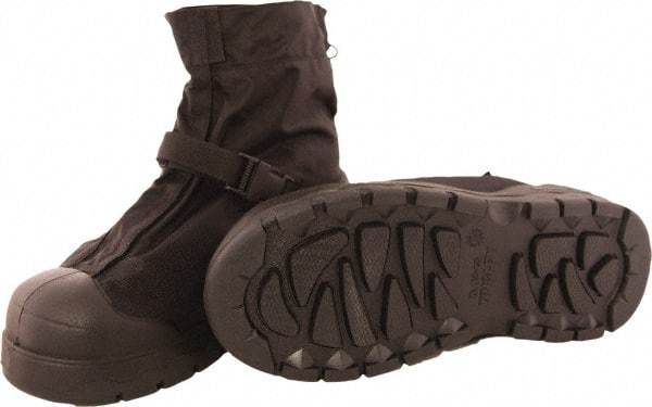 Tingley - Men's XL (Women's 2XL) Cold Resistant Overboots - 11" High, Plain Toe, Cleated Sole, Rubber Upper, Black, 100% Liquid Proof - Eagle Tool & Supply