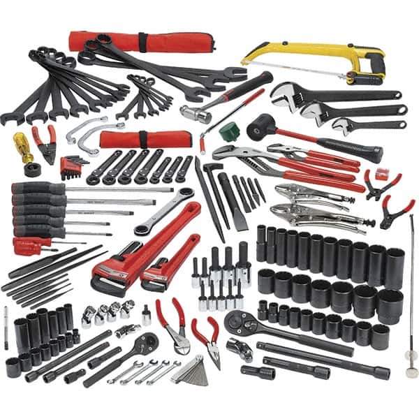 Proto - 172 Piece 1/4, 3/8 & 1/2" Drive Mechanic's Tool Set - Comes in Roller Cabinet - Eagle Tool & Supply