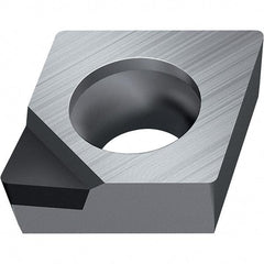 Walter - CCGT FS-1 Grade WDN10 Turning Insert - Polycrystaline Diamond Finish, 80° Rhombic, 9.53mm Inscr Circle, 3.97mm Thick, 0.4mm Corner Radius - Eagle Tool & Supply