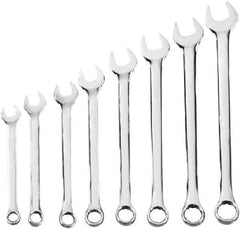 Blackhawk by Proto - 8 Piece, 10mm to 17mm, 6, 12 Point Combination Wrench Set - Metric Measurement Standard, Chrome Finish, Comes in Case - Eagle Tool & Supply