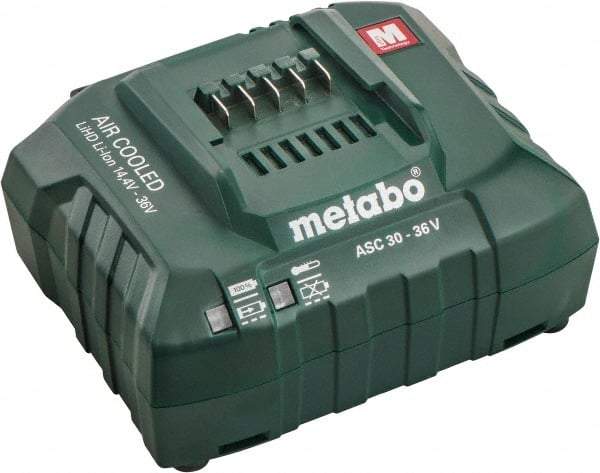 Metabo - 14.4/18/36 Volt, Lithium-Ion Power Tool Charger - 1 hr & 30 min to Charge, AC Wall Outlet Power Source - Eagle Tool & Supply