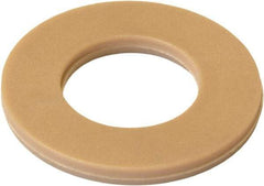 Made in USA - 1" Screw, Grade PEEK 450 GL30 Plastic High-Temperature Flat Washer - 1.062" ID x 2-1/2" OD, 0.13" Thick, Plain Finish - Eagle Tool & Supply