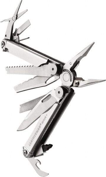 Leatherman - 1 Piece, Multi-Tool Set with 18 Functions - Silver, 6" OAL, 4" Closed Length - Eagle Tool & Supply